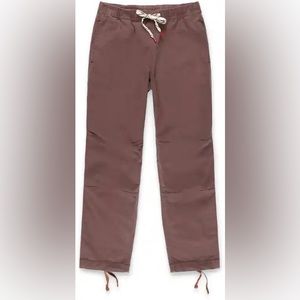 Topo Designs Women’s Dirt Pants - color Peppercorn (purple), size medium